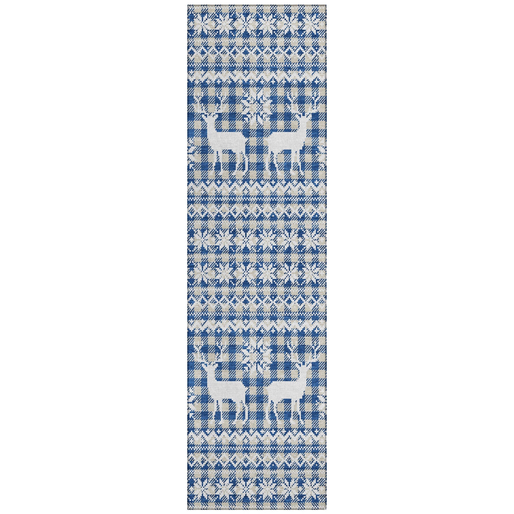 Addison Rugs Quaas Blue Washable Indoor-Outdoor Rug