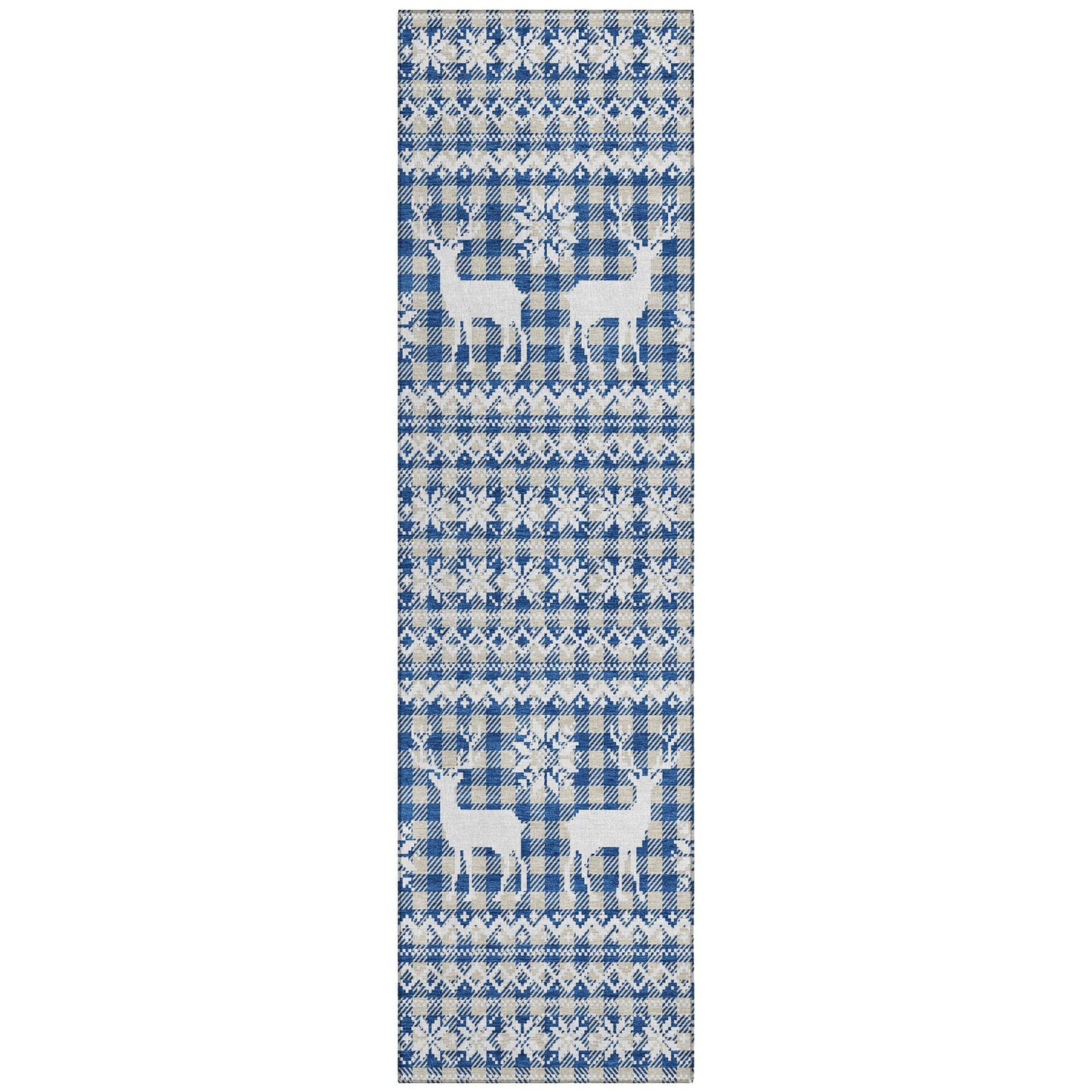 Addison Rugs Quaas Blue Washable Indoor-Outdoor Rug