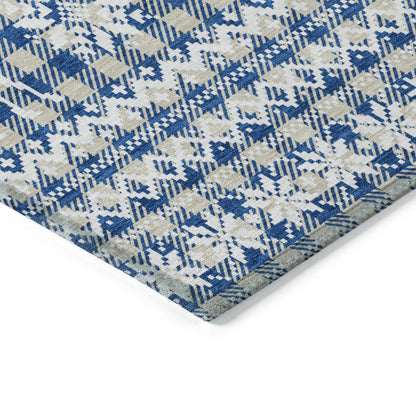 Addison Rugs Quaas Blue Washable Indoor-Outdoor Rug