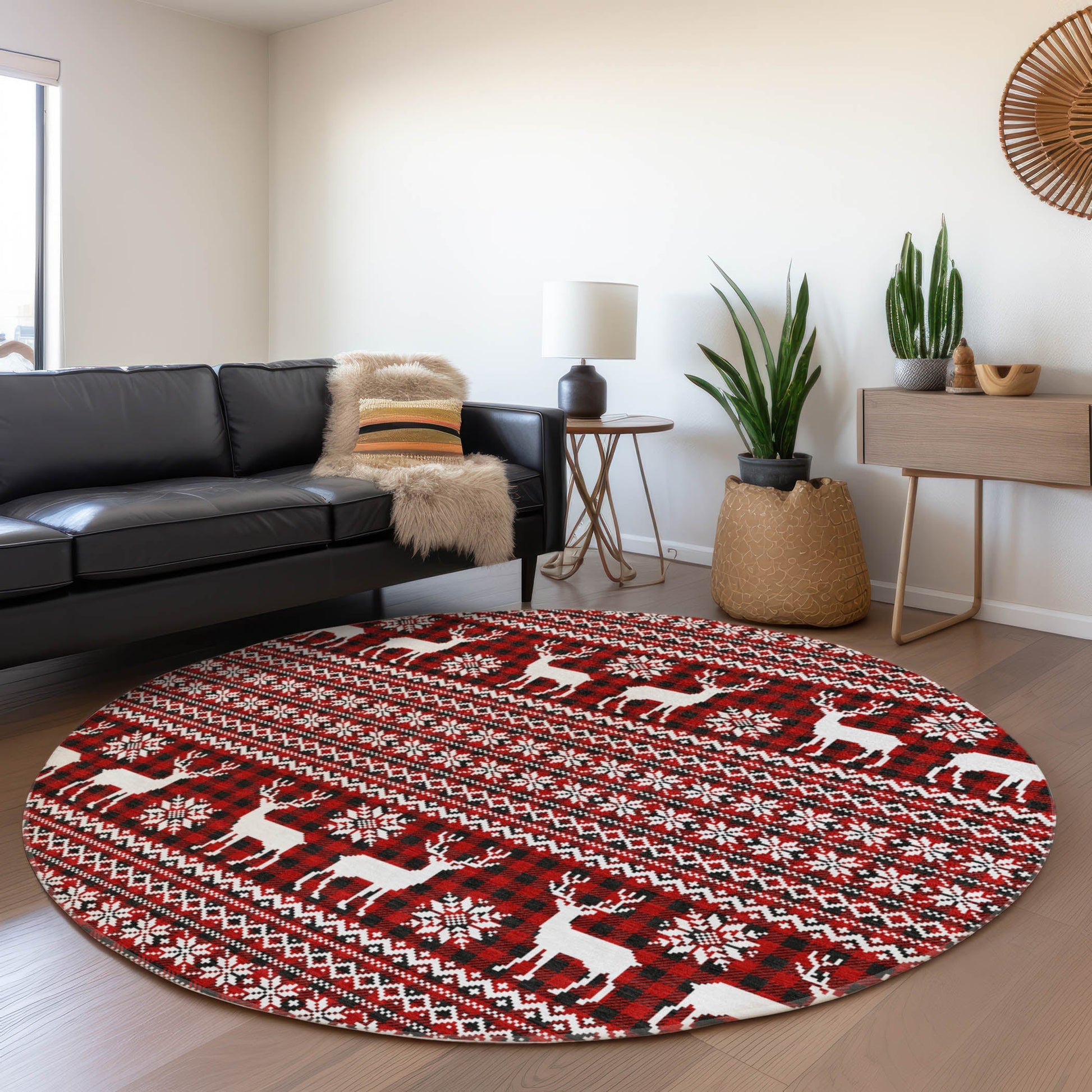 Addison Rugs Quaas Red Washable Indoor-Outdoor Rug