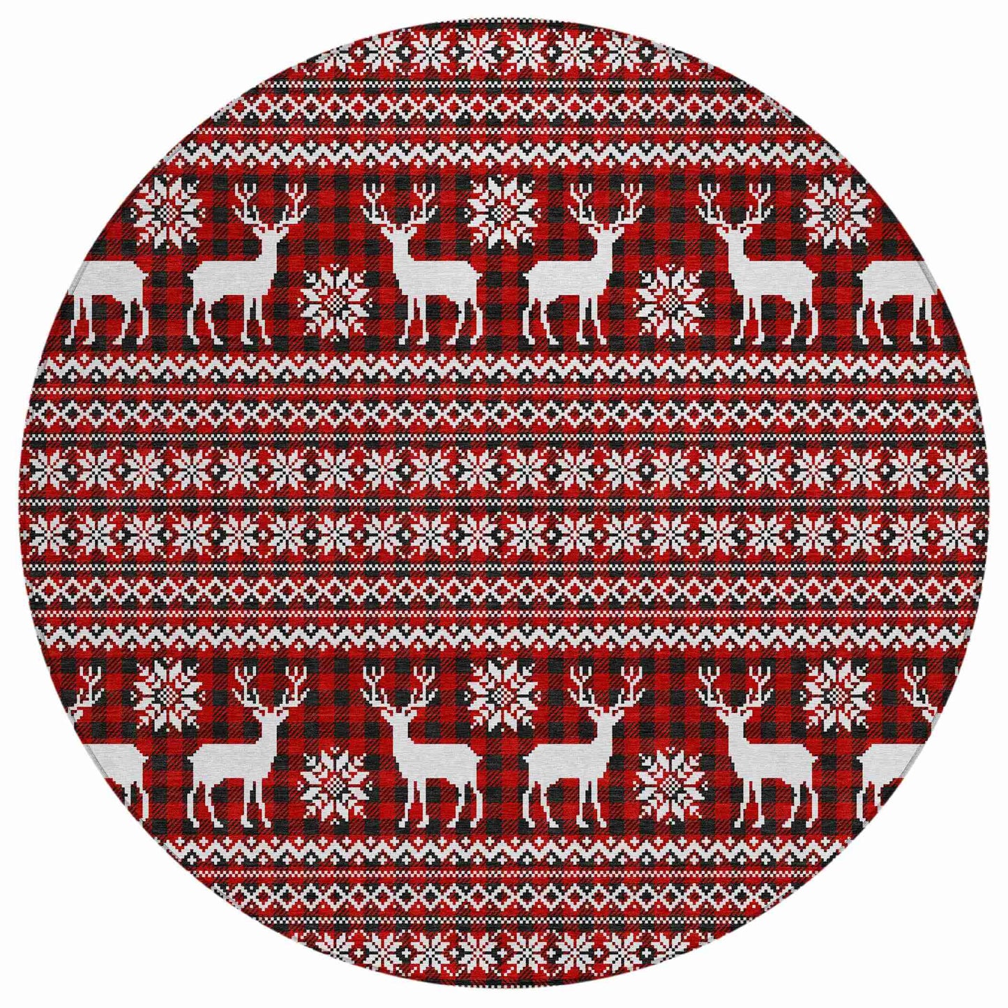 Addison Rugs Quaas Red Washable Indoor-Outdoor Rug
