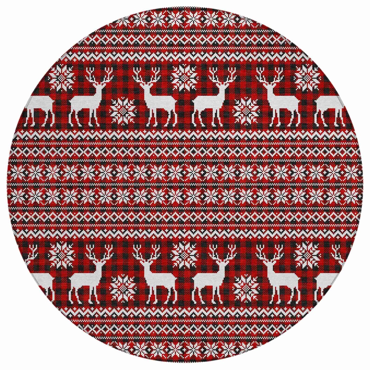 Addison Rugs Quaas Red Washable Indoor-Outdoor Rug