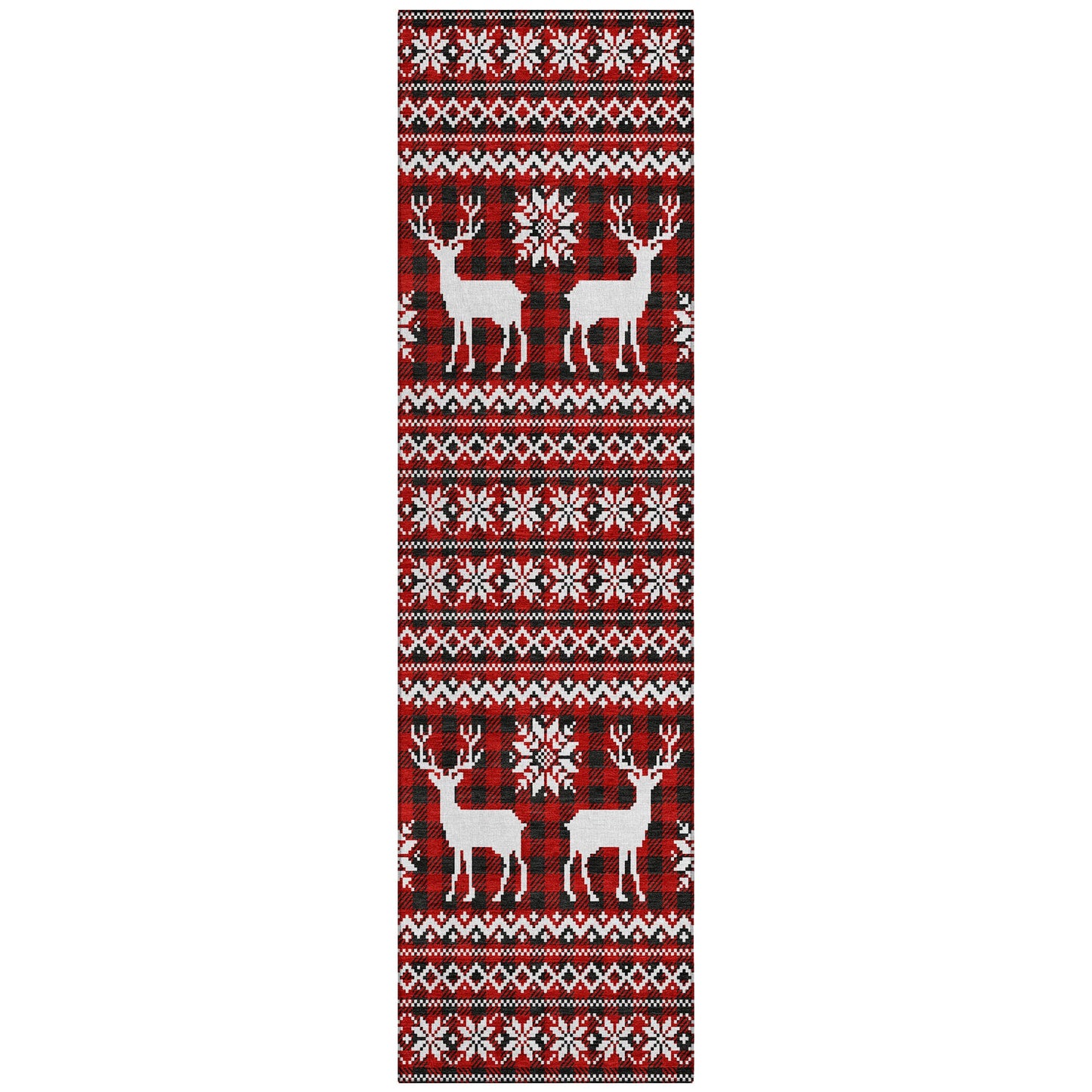 Addison Rugs Quaas Red Washable Indoor-Outdoor Rug
