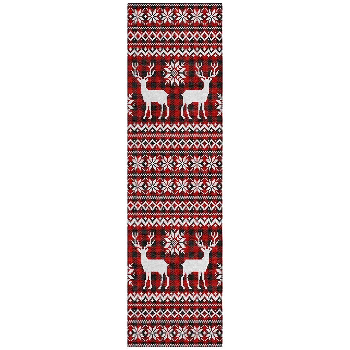 Addison Rugs Quaas Red Washable Indoor-Outdoor Rug