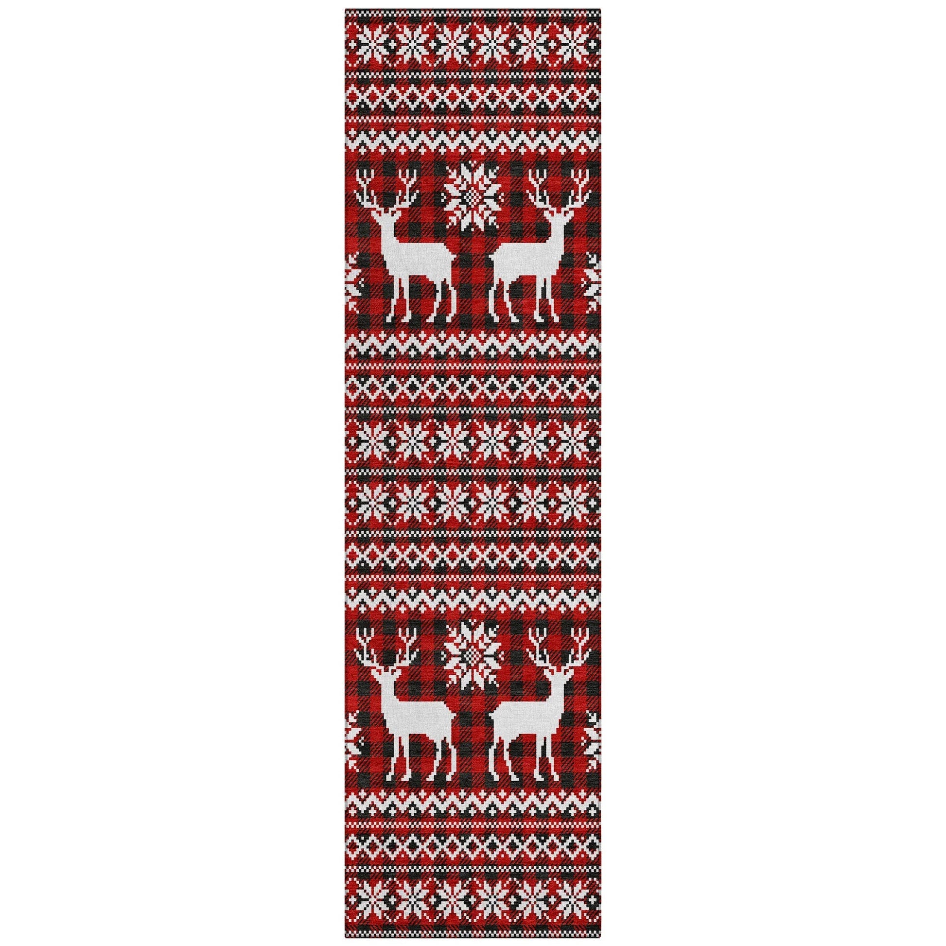 Addison Rugs Quaas Red Washable Indoor-Outdoor Rug