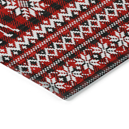 Addison Rugs Quaas Red Washable Indoor-Outdoor Rug
