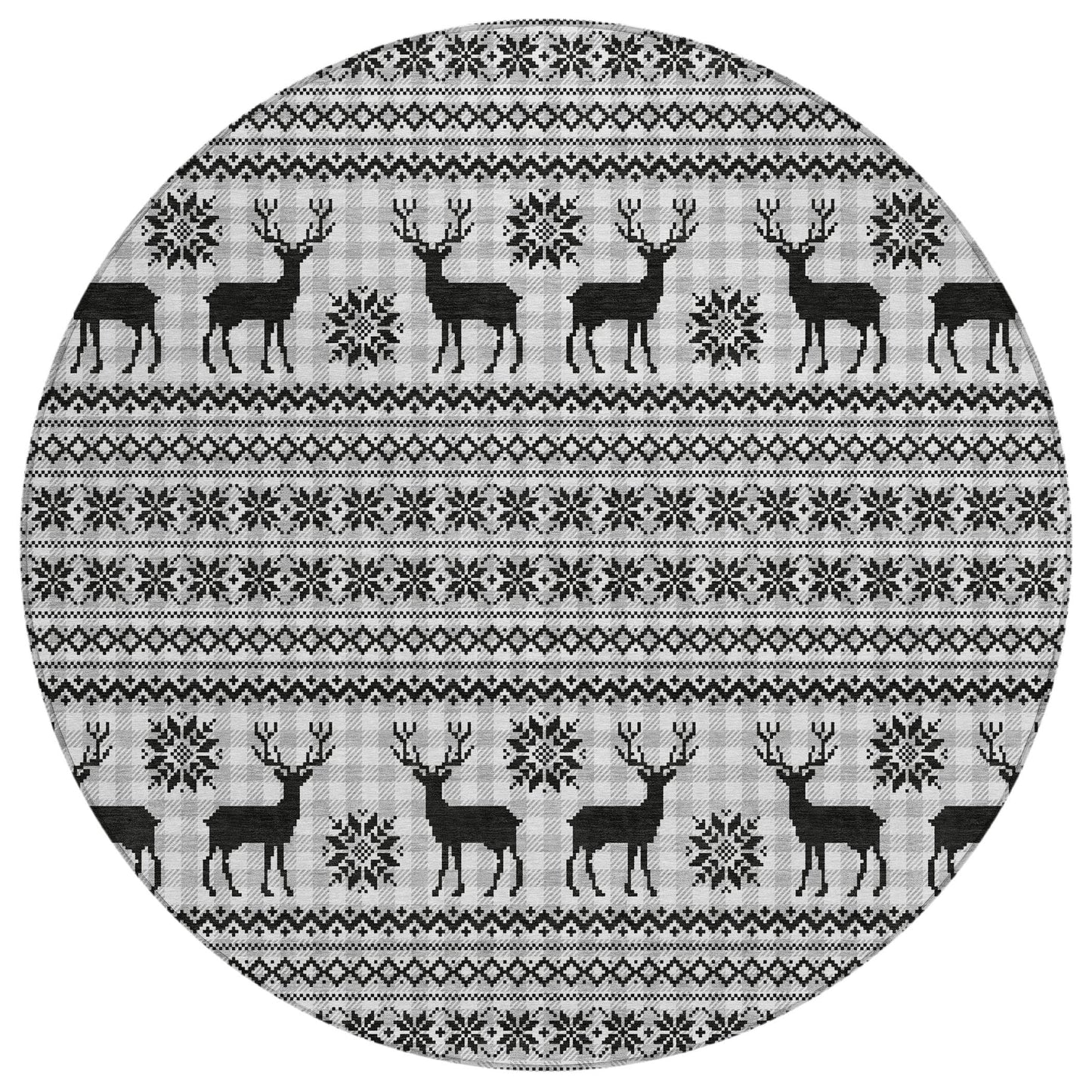 Addison Rugs Quaion Gray Washable Indoor-Outdoor Rug