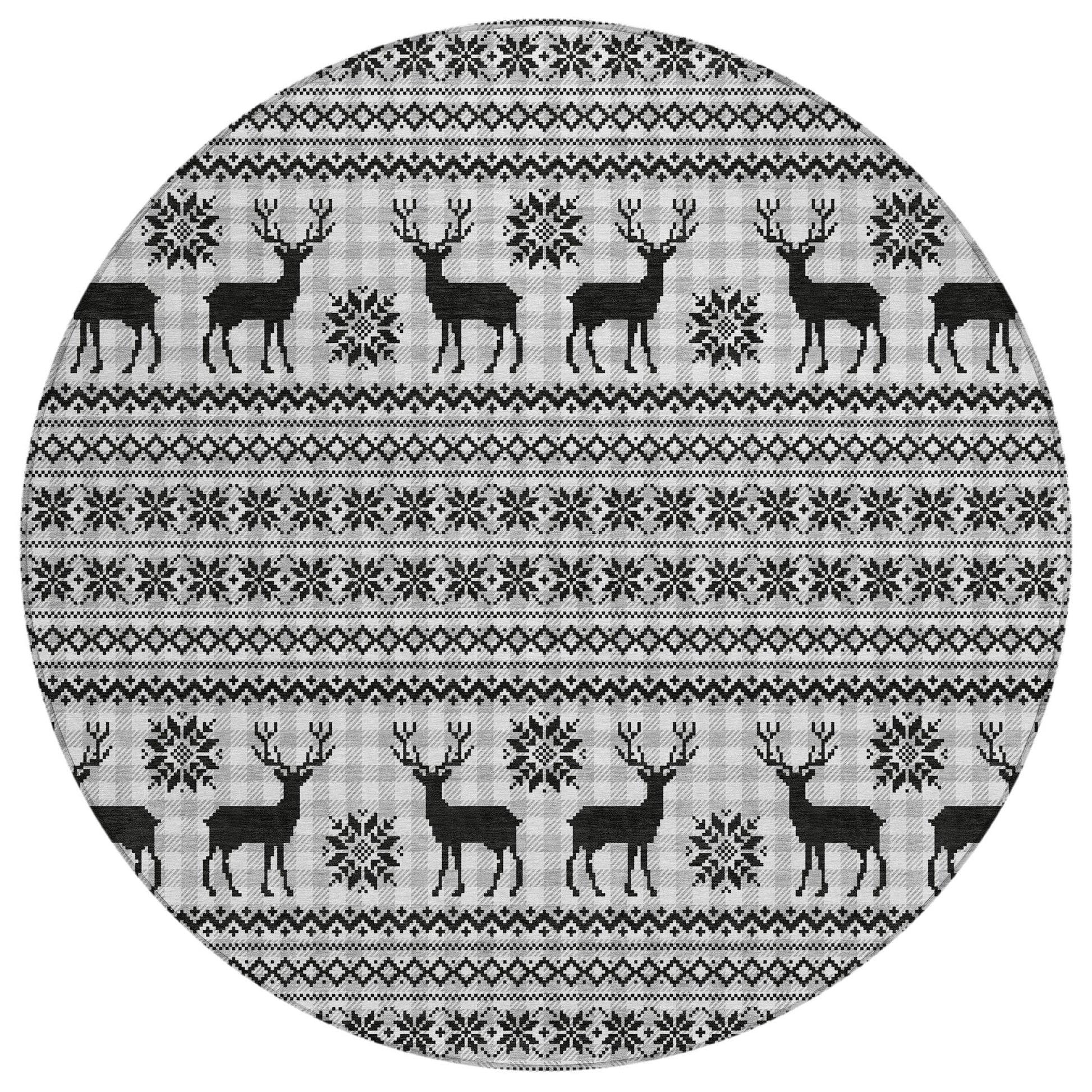 Addison Rugs Quaion Gray Washable Indoor-Outdoor Rug