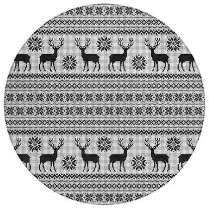 Addison Rugs Quaion Gray Washable Indoor-Outdoor Rug