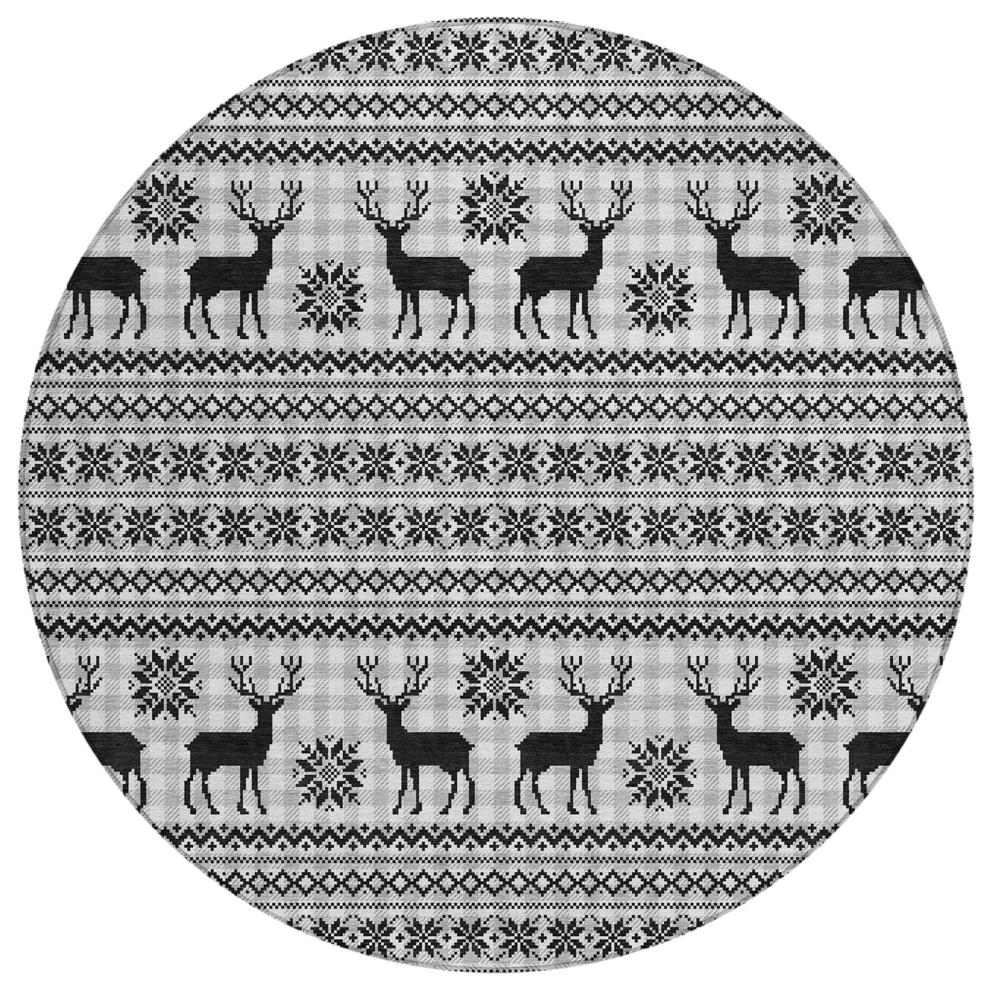 Addison Rugs Quaion Gray Washable Indoor-Outdoor Rug