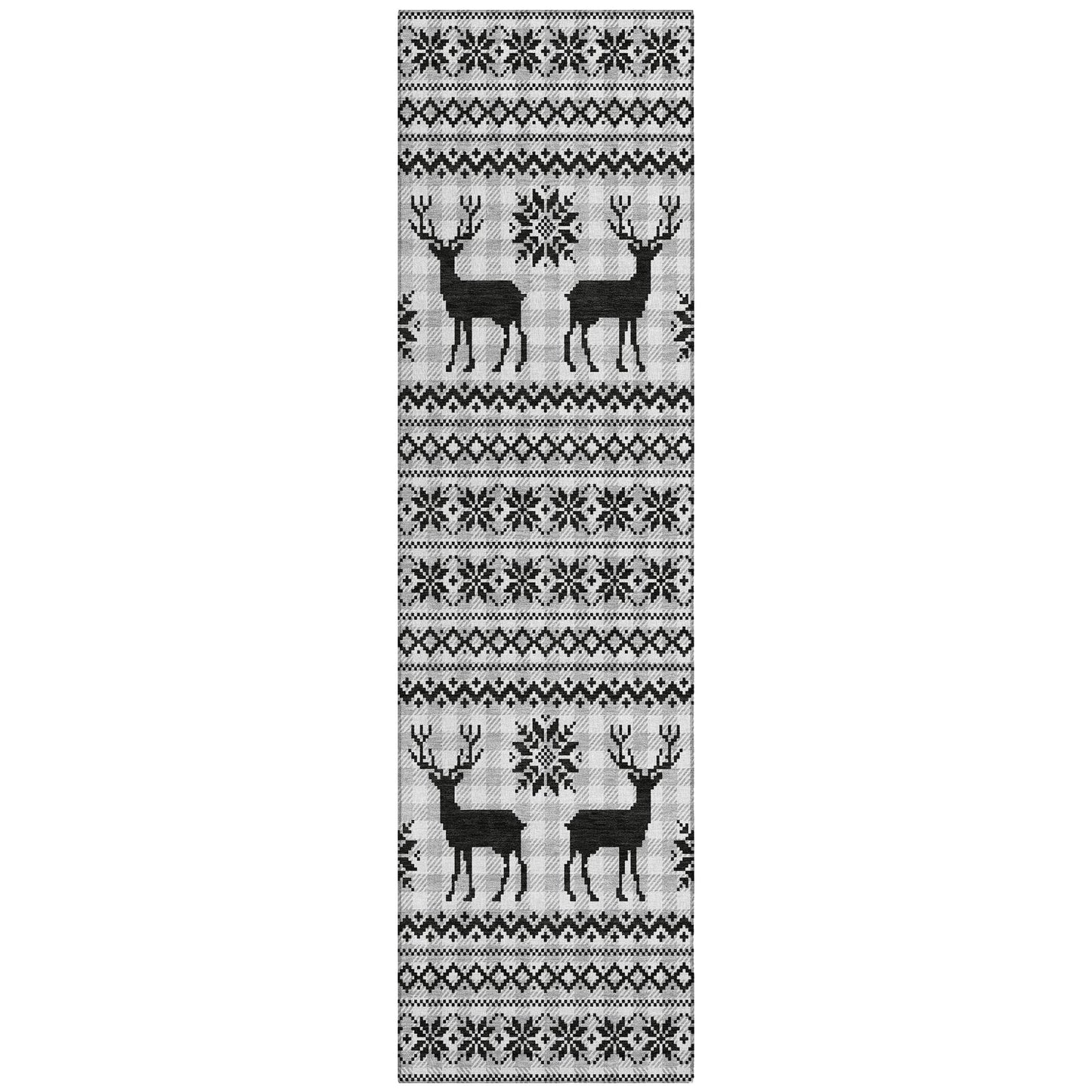 Addison Rugs Quaion Gray Washable Indoor-Outdoor Rug