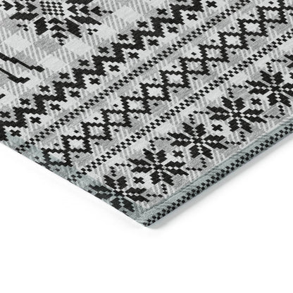 Addison Rugs Quaion Gray Washable Indoor-Outdoor Rug