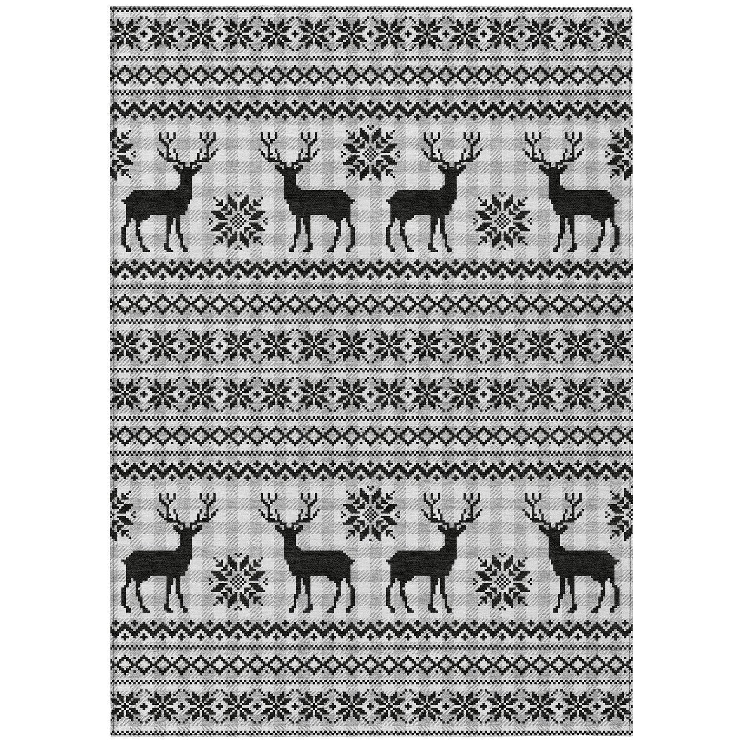 Addison Rugs Quaion Gray Washable Indoor-Outdoor Rug