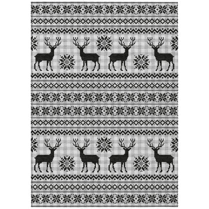 Addison Rugs Quaion Gray Washable Indoor-Outdoor Rug