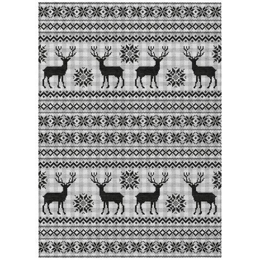 Addison Rugs Quaion Gray Washable Indoor-Outdoor Rug