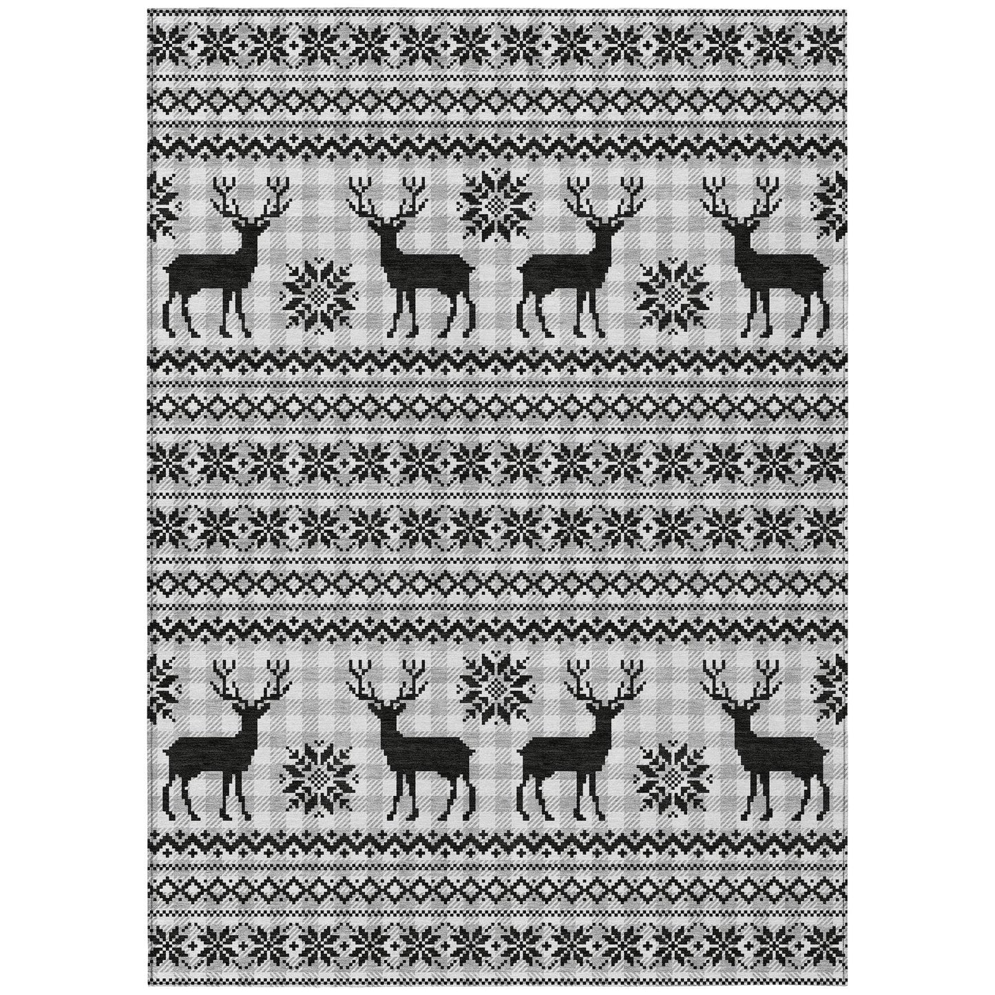 Addison Rugs Quaion Gray Washable Indoor-Outdoor Rug