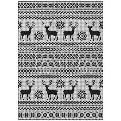 Addison Rugs Quaion Gray Washable Indoor-Outdoor Rug