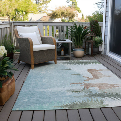 Addison Rugs Quaira Blue Washable Indoor-Outdoor Rug