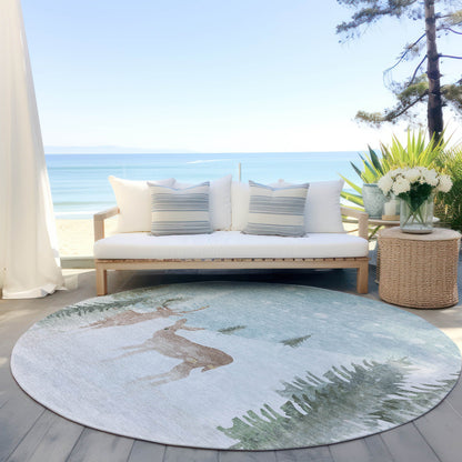 Addison Rugs Quaira Blue Washable Indoor-Outdoor Rug