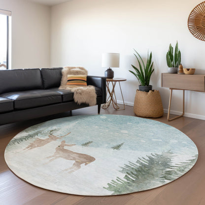 Addison Rugs Quaira Blue Washable Indoor-Outdoor Rug