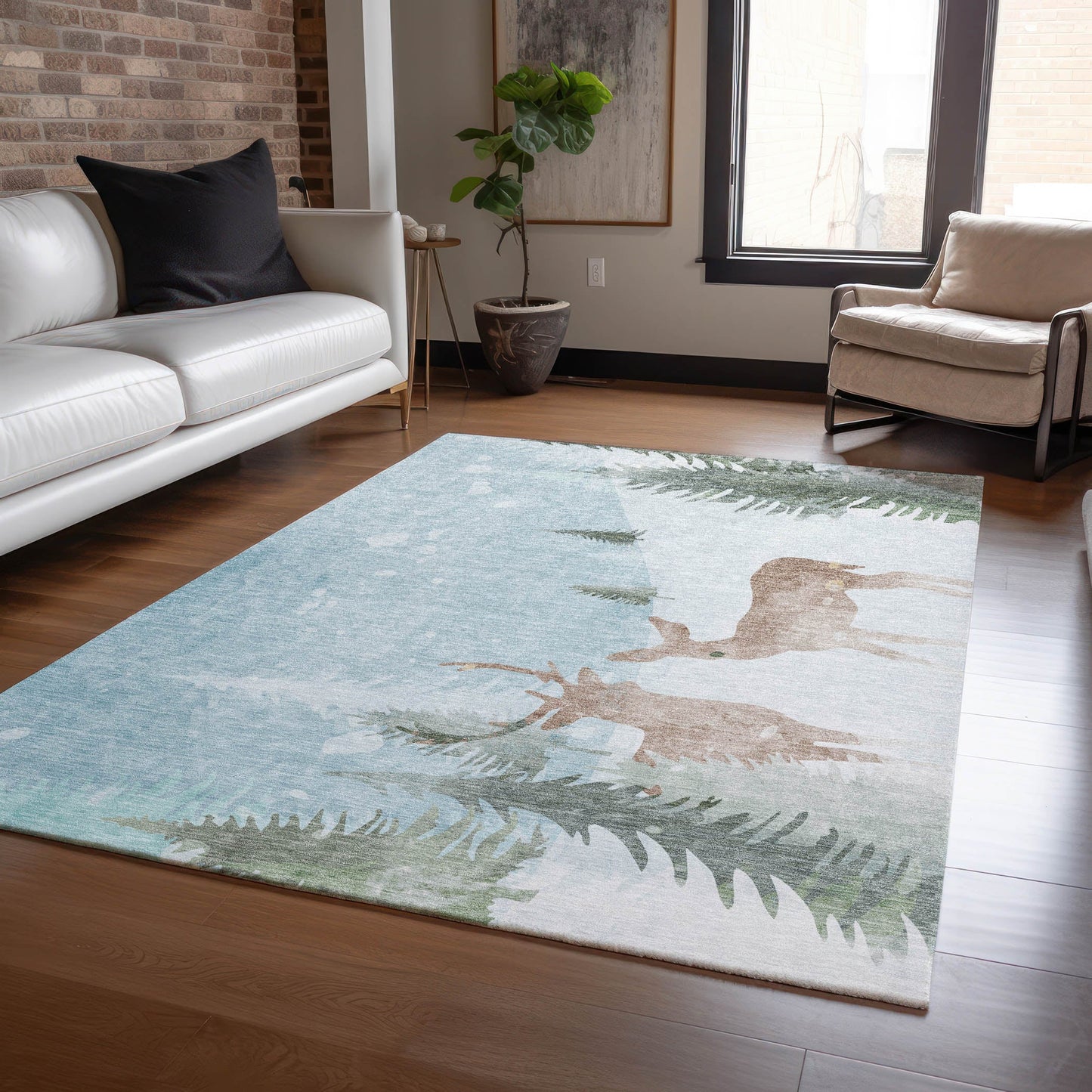 Addison Rugs Quaira Blue Washable Indoor-Outdoor Rug
