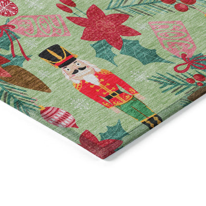 Addison Rugs Quaira Green Washable Indoor-Outdoor Rug