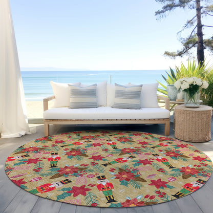 Addison Rugs Quaius Gold Washable Indoor-Outdoor Rug