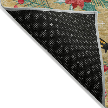 Addison Rugs Quaius Gold Washable Indoor-Outdoor Rug