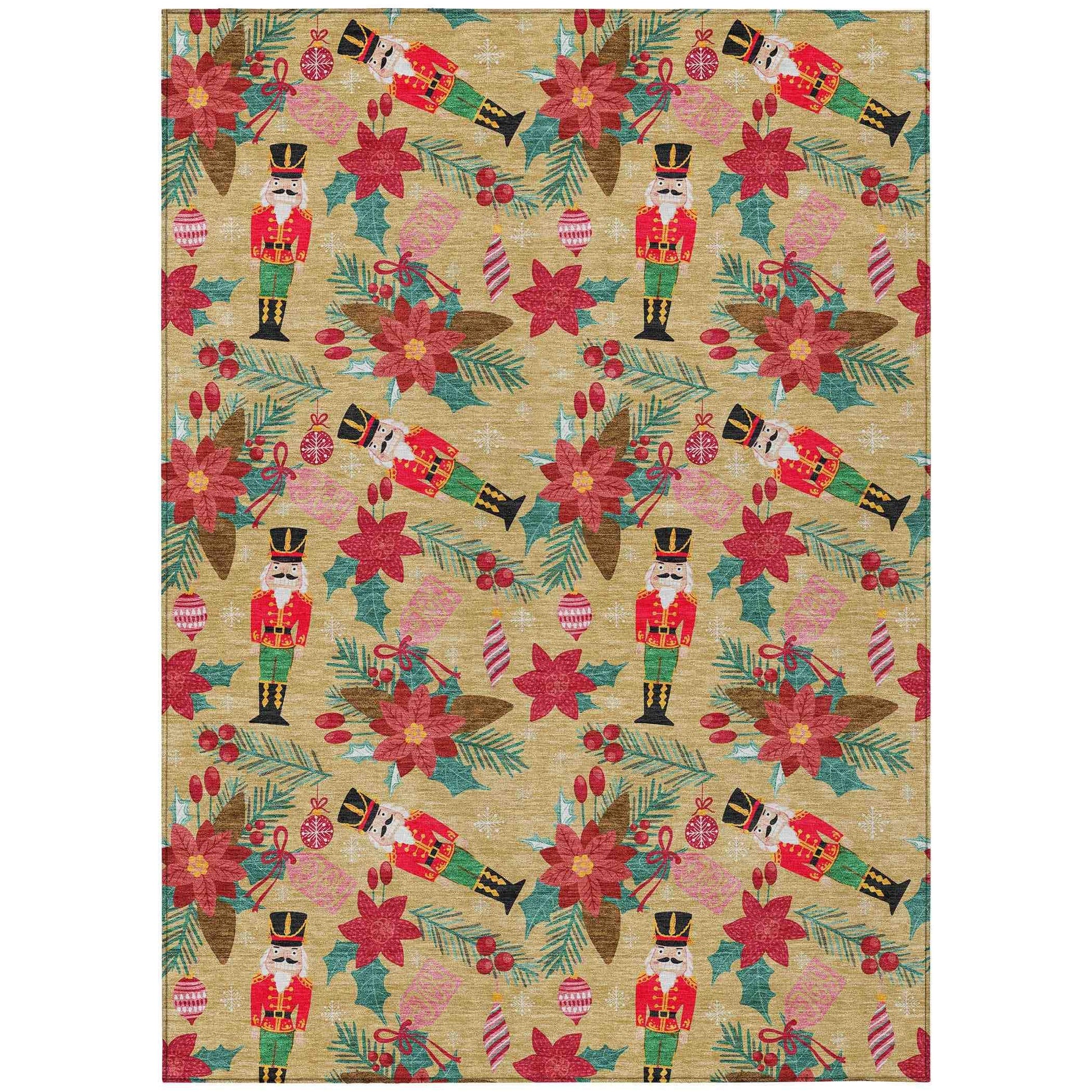 Addison Rugs Quaius Gold Washable Indoor-Outdoor Rug