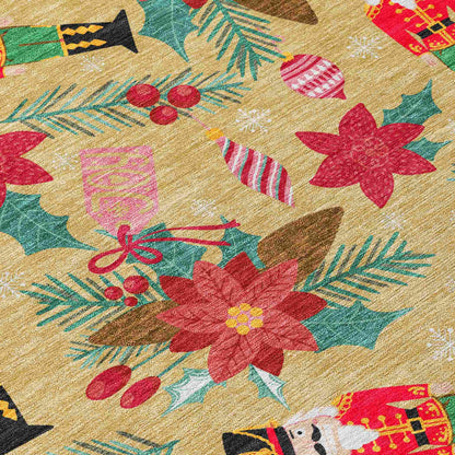 Addison Rugs Quaius Gold Washable Indoor-Outdoor Rug