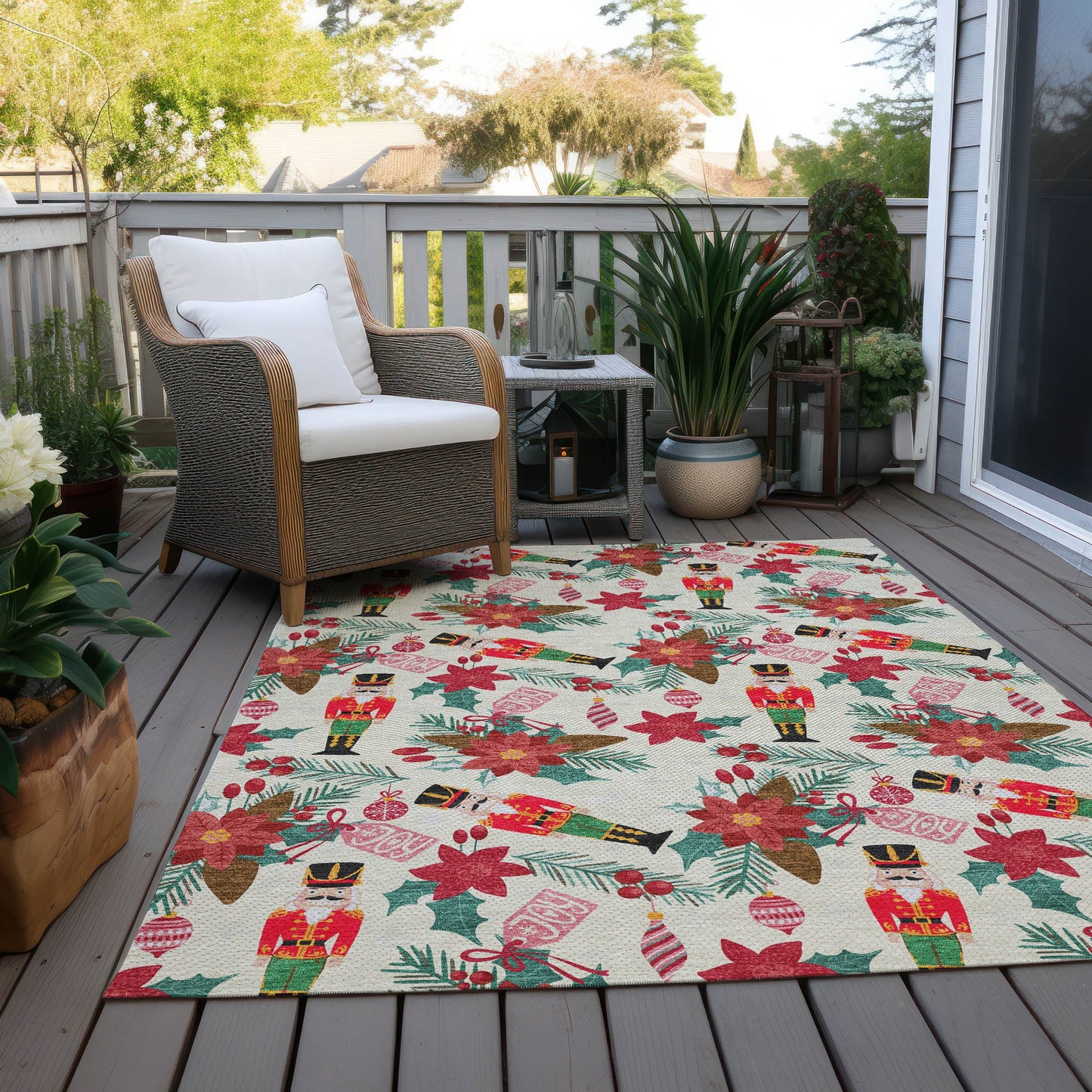 Addison Rugs Quaius Ivory Washable Indoor-Outdoor Rug