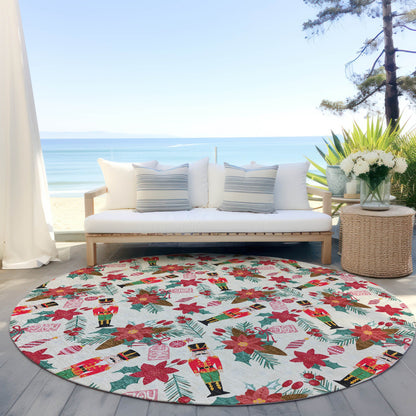 Addison Rugs Quaius Ivory Washable Indoor-Outdoor Rug