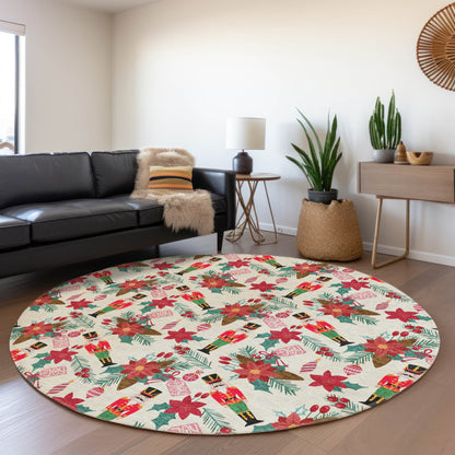 Addison Rugs Quaius Ivory Washable Indoor-Outdoor Rug