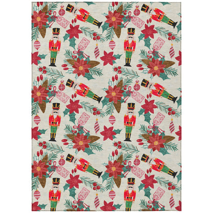 Addison Rugs Quaius Ivory Washable Indoor-Outdoor Rug