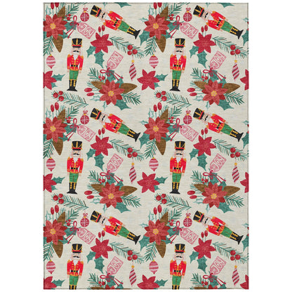 Addison Rugs Quaius Ivory Washable Indoor-Outdoor Rug