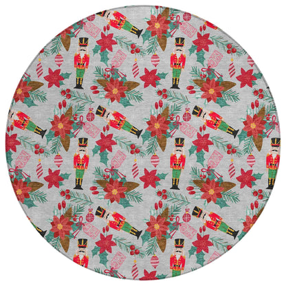 Addison Rugs Quaius Gray Washable Indoor-Outdoor Rug