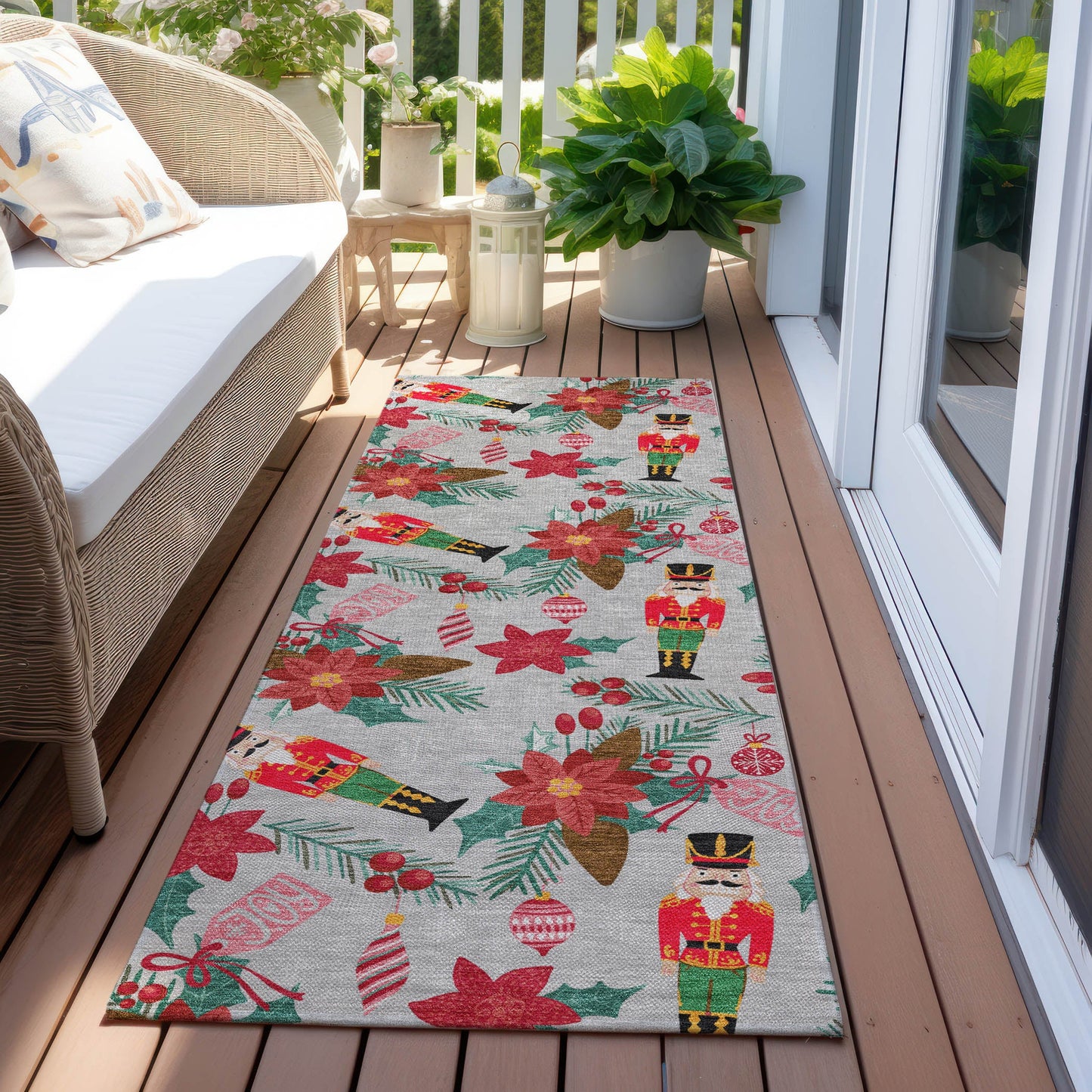 Addison Rugs Quaius Gray Washable Indoor-Outdoor Rug