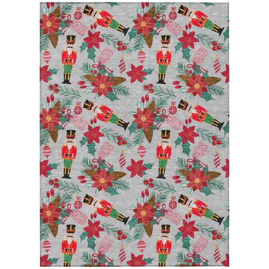 Addison Rugs Quaius Gray Washable Indoor-Outdoor Rug