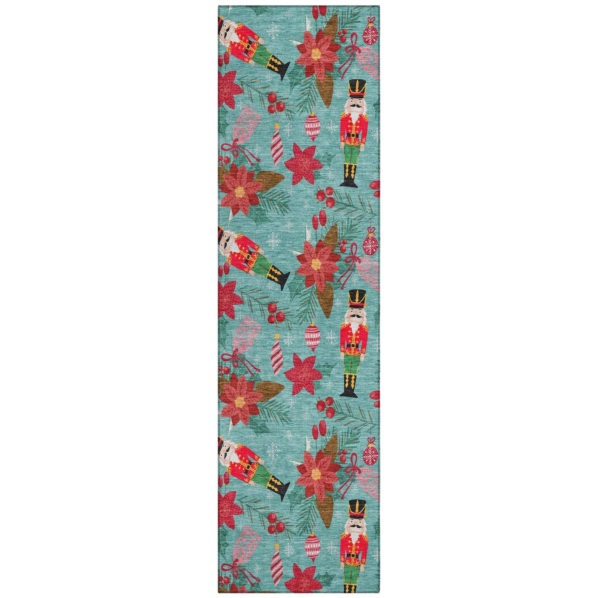 Addison Rugs Quaius Teal Washable Indoor-Outdoor Rug