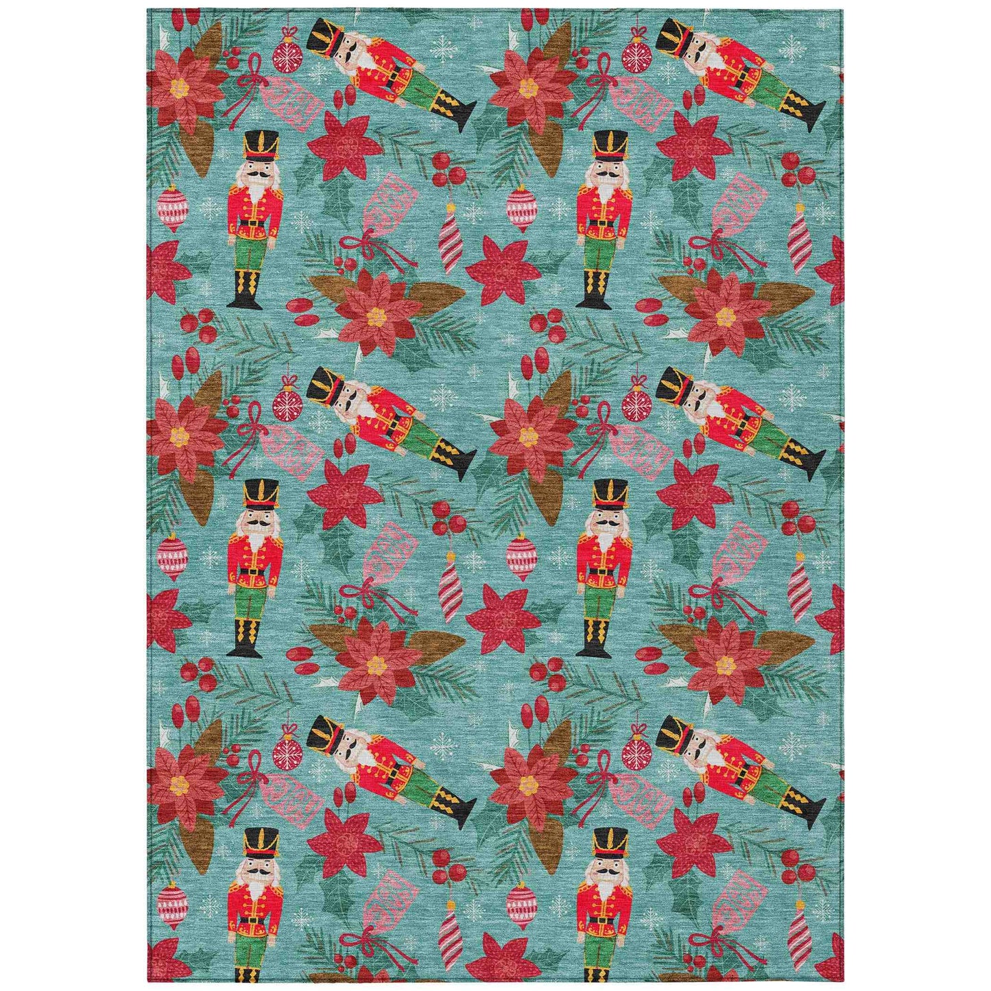 Addison Rugs Quaius Teal Washable Indoor-Outdoor Rug