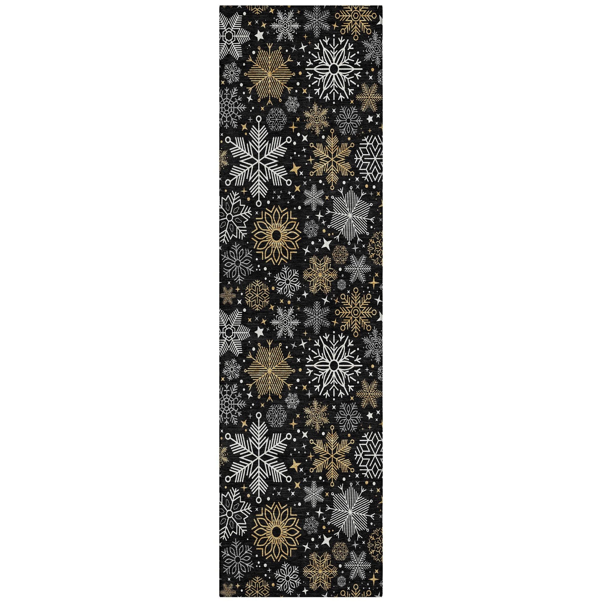 Addison Rugs Quaon Black Washable Indoor-Outdoor Rug