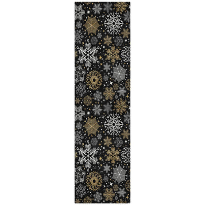Addison Rugs Quaon Black Washable Indoor-Outdoor Rug