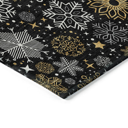 Addison Rugs Quaon Black Washable Indoor-Outdoor Rug