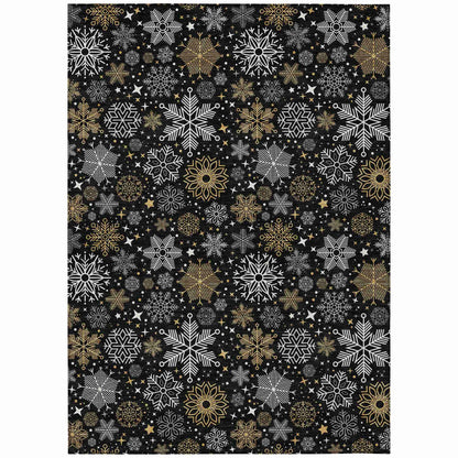 Addison Rugs Quaon Black Washable Indoor-Outdoor Rug
