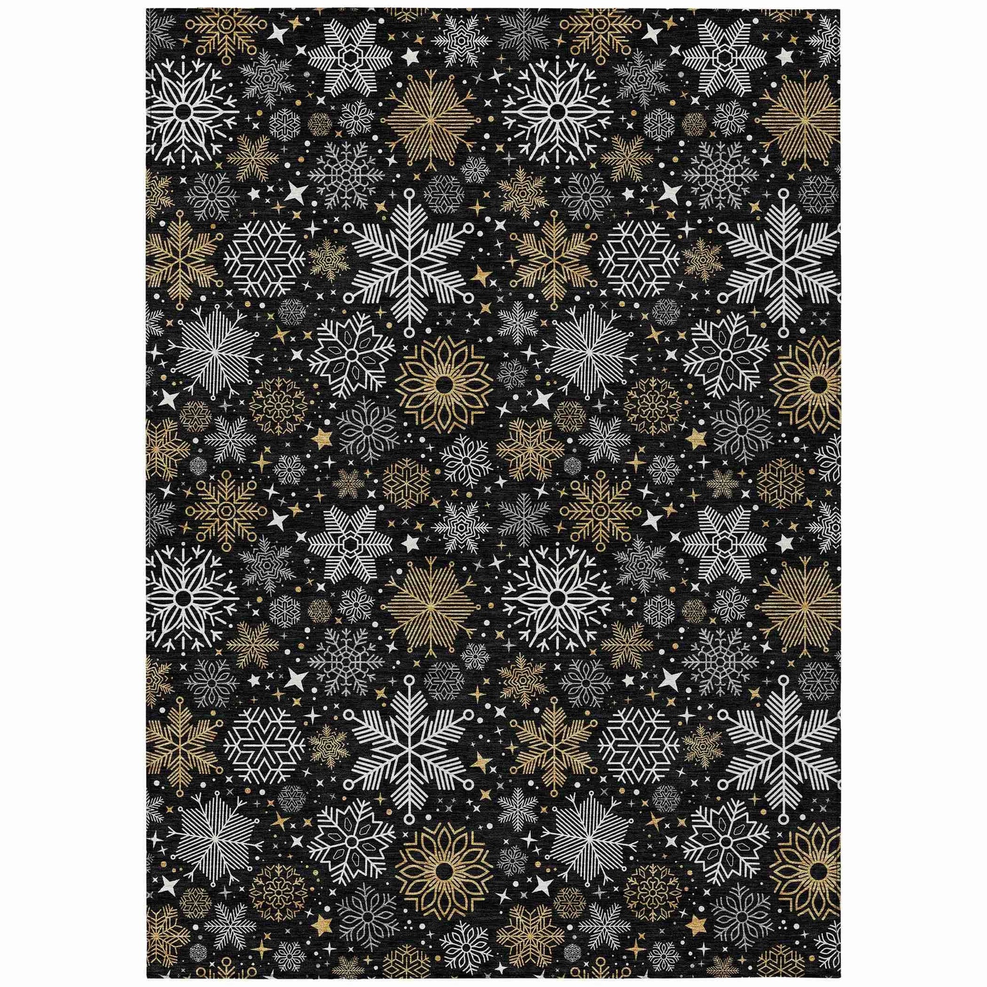 Addison Rugs Quaon Black Washable Indoor-Outdoor Rug