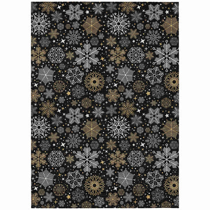 Addison Rugs Quaon Black Washable Indoor-Outdoor Rug