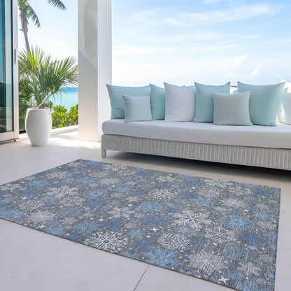 Addison Rugs Quaon Gray Washable Indoor-Outdoor Rug