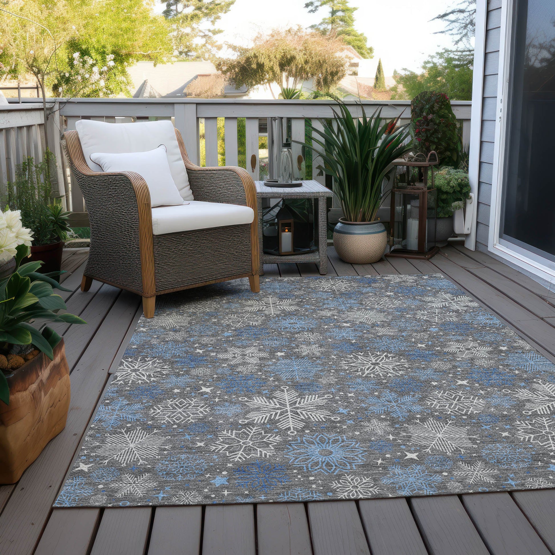 Addison Rugs Quaon Gray Washable Indoor-Outdoor Rug