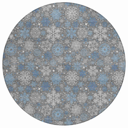 Addison Rugs Quaon Gray Washable Indoor-Outdoor Rug