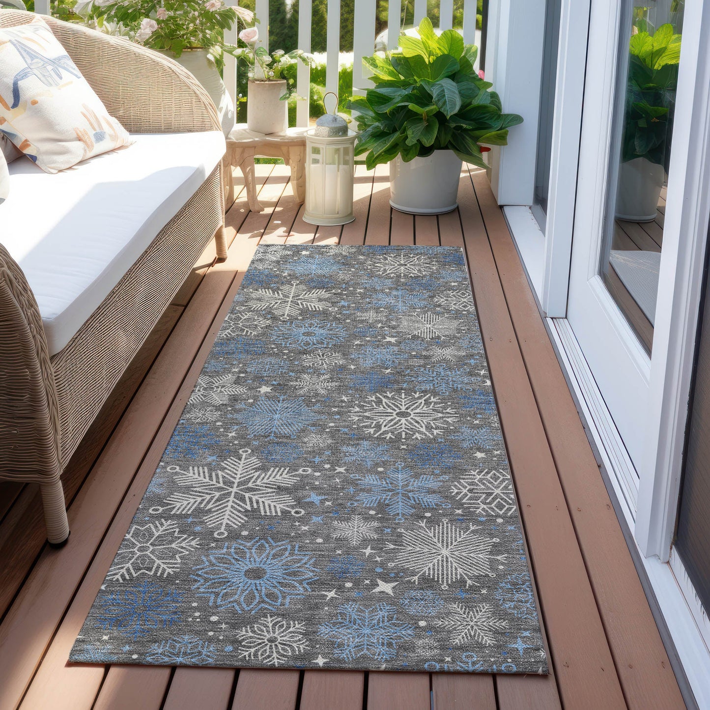 Addison Rugs Quaon Gray Washable Indoor-Outdoor Rug
